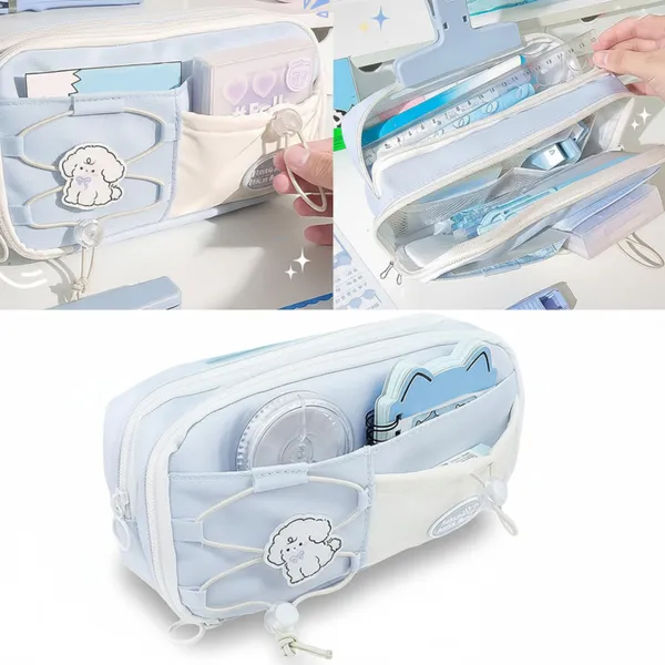 Light_Blue_Large_Capacity_Pencil_Bag_-_8_Compartments_Polyester_Pencil_Case,_Multi-Functional_Stationery_Organizer_With_Zipper_Closure,_Pencil_Pouch_For_Kids,_Big_Capacity_Multi-Pocket_Stationery_Case_For_School_Students