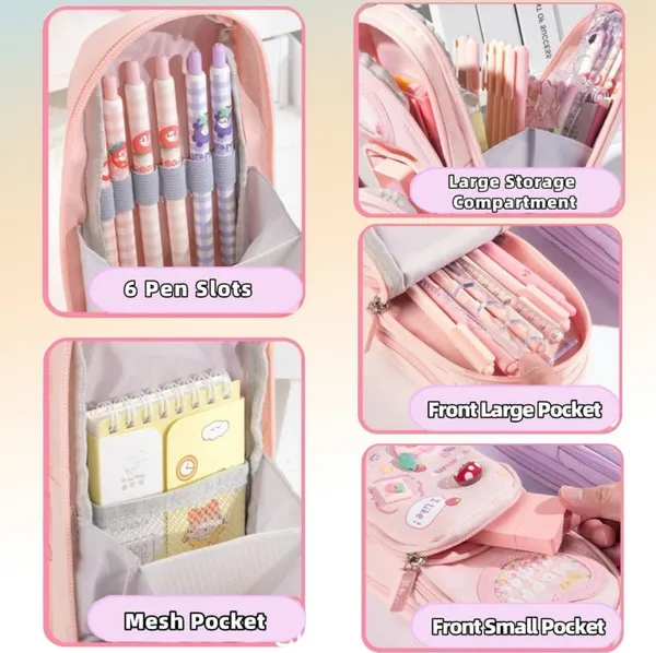 Pink_Large_Capacity_Pencil_Pouch_6_Layer_With_3_Compartment,_Cute_Aesthetic_Pencil_Case,_Multifunctional_Pouch_Cute_For_Kids,_Premium_Pencil_Bag_With_Zipper,_Cute_Stationery_Gift_(Pink)