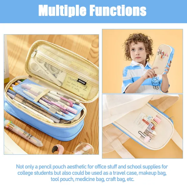 Blue_Nylon_Large_Capacity_Pencil_Pouch,_Aesthetic_Pencil_Case_With_Multiple_Compartment_&_Double_Zipper,_Portable_Stationery_Organizer_Bag,_Kids_Cute_Stationery_Gift_Aesthetic_Pencil_Case,_Big_Pencil_Bag_For_School,_College,_Office_(Special_Sky_Blue)