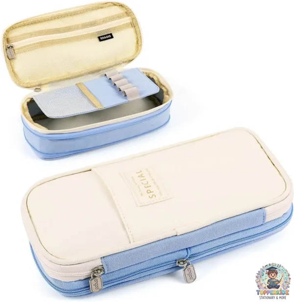 Blue_Nylon_Large_Capacity_Pencil_Pouch,_Aesthetic_Pencil_Case_With_Multiple_Compartment_&_Double_Zipper,_Portable_Stationery_Organizer_Bag,_Kids_Cute_Stationery_Gift_Aesthetic_Pencil_Case,_Big_Pencil_Bag_For_School,_College,_Office_(Special_Sky_Blue)