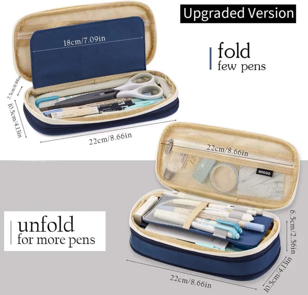 Blue_Nylon_Large_Capacity_Pencil_Pouch,_Aesthetic_Pencil_Case_With_Multiple_Compartment_&_Double_Zipper,_Portable_Stationery_Organizer_Bag,_Kids_Cute_Stationery_Gift_Aesthetic_Pencil_Case,_Big_Pencil_Bag_For_School,_College,_Office_(Classic_-_Dark_Blue)