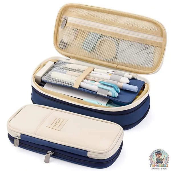 Blue_Nylon_Large_Capacity_Pencil_Pouch,_Aesthetic_Pencil_Case_With_Multiple_Compartment_&_Double_Zipper,_Portable_Stationery_Organizer_Bag,_Kids_Cute_Stationery_Gift_Aesthetic_Pencil_Case,_Big_Pencil_Bag_For_School,_College,_Office_(Classic_-_Dark_Blue)