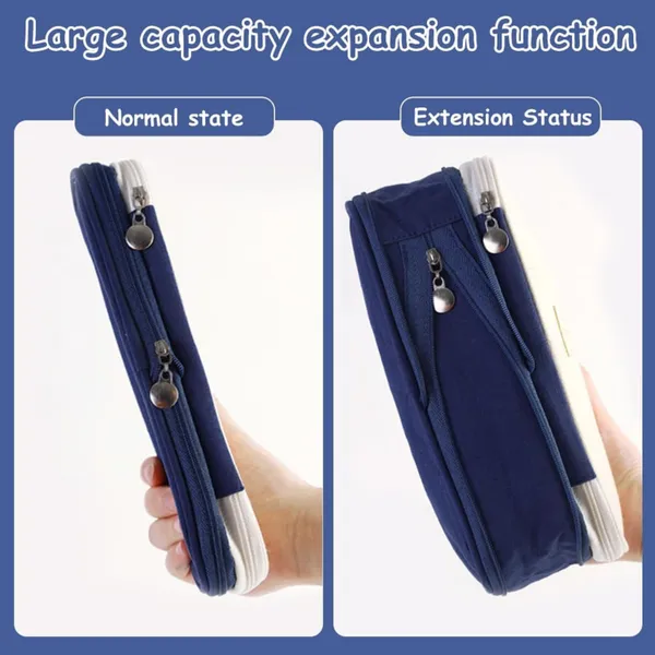 Blue_Nylon_Large_Capacity_Pencil_Pouch,_Aesthetic_Pencil_Case_With_Multiple_Compartment_&_Double_Zipper,_Portable_Stationery_Organizer_Bag,_Kids_Cute_Stationery_Gift_Aesthetic_Pencil_Case,_Big_Pencil_Bag_For_School,_College,_Office_(Classic_-_Dark_Blue)