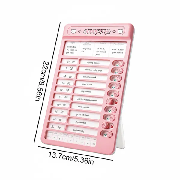 Pink_Personal_Growth_Planner_Checklist_Board_With_Goal_Setting_&_Daily_To_Do_List_Tracker-_For_Productivity_Self-Improvement,_Habit_Tracker_Daily_Planner_For_Kids_&_Adult,_Self-Discipline_Chores_Chart_With_15Pcs_Blank_Punch_Paper,_Stickers_And_Durable_Board._(Pink)