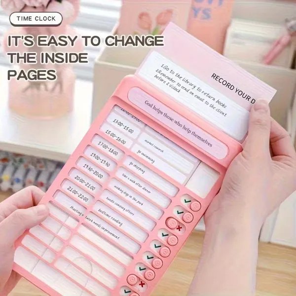 Pink_Personal_Growth_Planner_Checklist_Board_With_Goal_Setting_&_Daily_To_Do_List_Tracker-_For_Productivity_Self-Improvement,_Habit_Tracker_Daily_Planner_For_Kids_&_Adult,_Self-Discipline_Chores_Chart_With_15Pcs_Blank_Punch_Paper,_Stickers_And_Durable_Board._(Pink)
