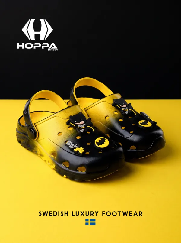 Batman_Kids_Clogs_Yellow_Black