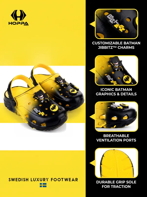 Batman_Kids_Clogs_Yellow_Black