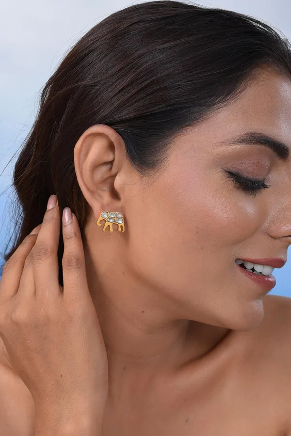 Gold_Plated_Gajraj_Earring_For_Women
