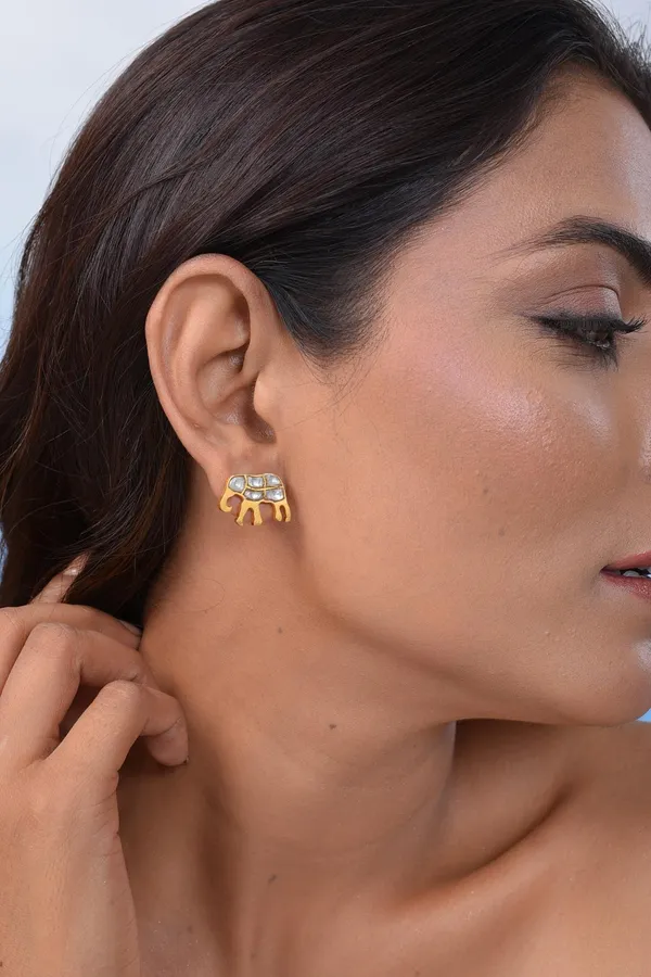 Gold_Plated_Gajraj_Earring_For_Women