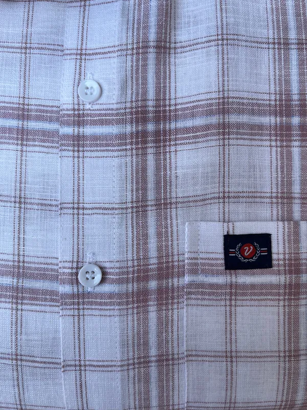 Pink_&_White_Poly-Cotton_Premium_&_Elegant_Chex_Shirt_For_Men_#41910