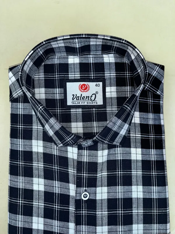 Black_&_White_Linen_Premium_&_Elegant_Chex_Shirt_For_Men_#41966