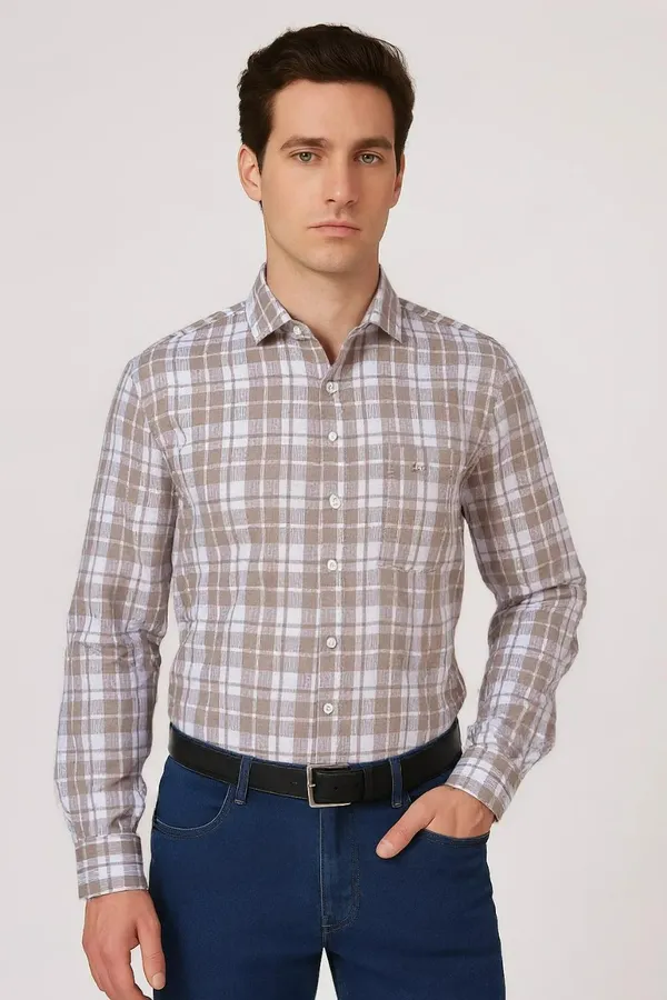 Multicolor_Cotton_Premium_&_Elegant_Chex_Shirt_For_Men_#41968