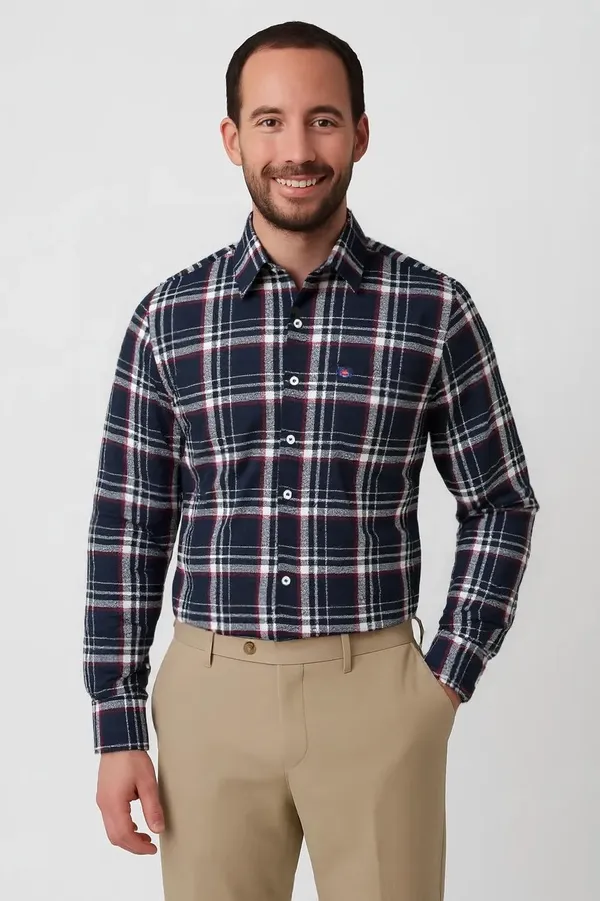 Dark_Blue_Cotton_Premium_&_Elegant_Chex_Shirt_For_Men_#41888