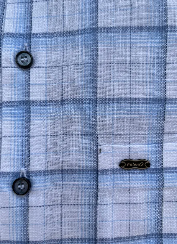 Blue_Poly_Cotton_Premium_&_Elegant_Chex_Shirt_For_Men_#41961