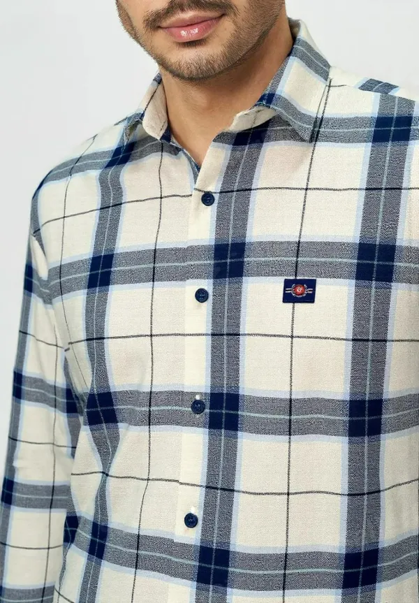 Cream_Cotton_Premium_&_Elegant_Chex_Shirt_For_Men_#41974