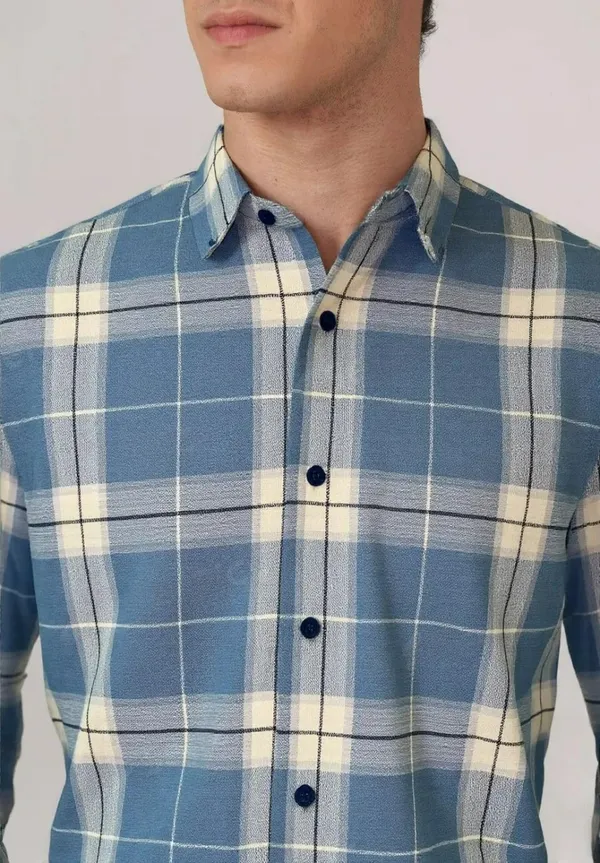 Steel_Blue_Cotton_Premium_&_Elegant_Chex_Shirt_For_Men_#41974