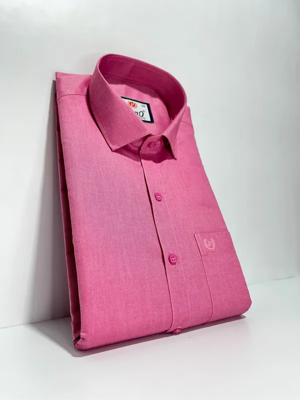 Pink_Cotton_Premium_&_Elegant_Solid_Shirt_For_Men_#2637/3
