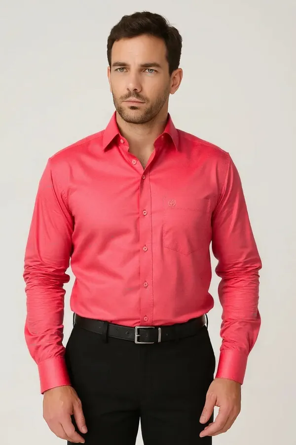 Red_Cotton_Premium_&_Elegant_Solid_Shirt_For_Men_#2637/6