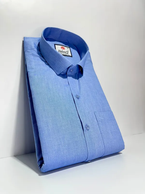 Blue_Cotton_Premium_&_Elegant_Solid_Shirt_For_Men_#2637/5