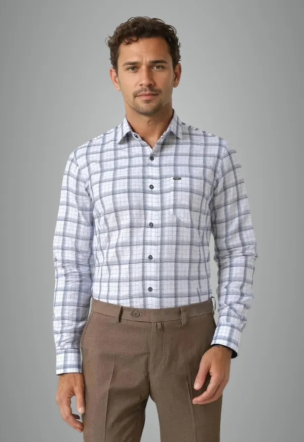 Gray_Poly-Cotton_Premium_&_Elegant_Chex_Shirt_For_Men_#41961