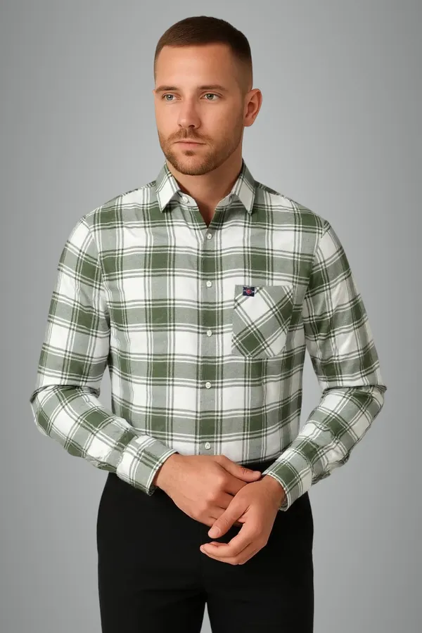 Light_Green_Cotton_Premium_&_Elegant_Chex_Shirt_For_Men_#41279
