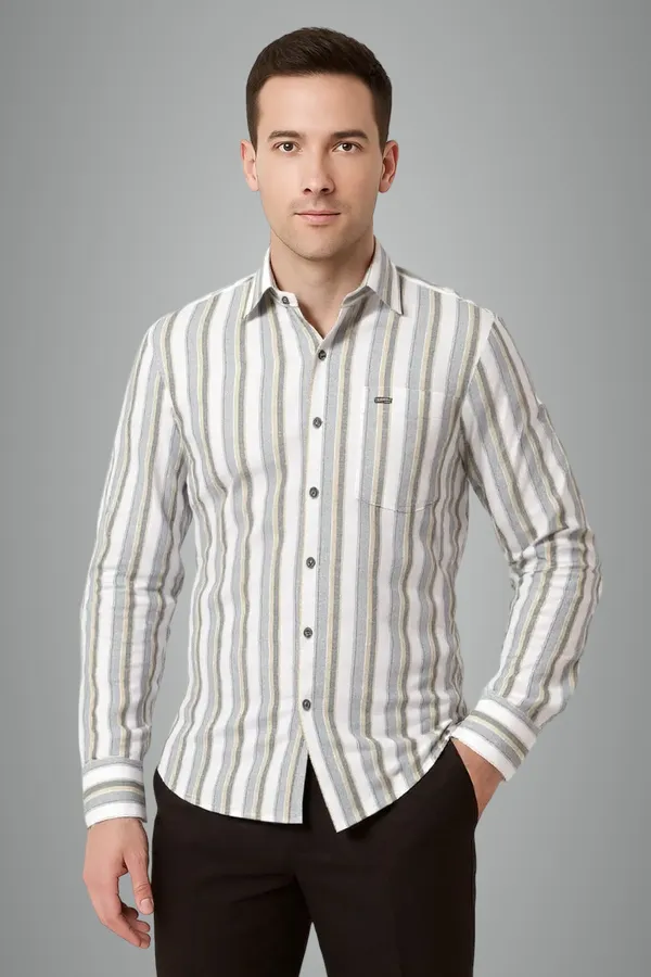 Multicolor_Poly_Cotton_Premium_&_Elegant_Striped_Shirt_For_Men_#61805