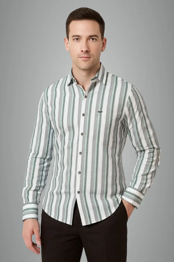 Multicolor_Poly_Cotton_Premium_&_Elegant_Striped_Shirt_For_Men_#61805