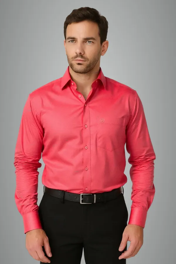 Red_Cotton_Premium_&_Elegant_Solid_Shirt_For_Men_#2637/6