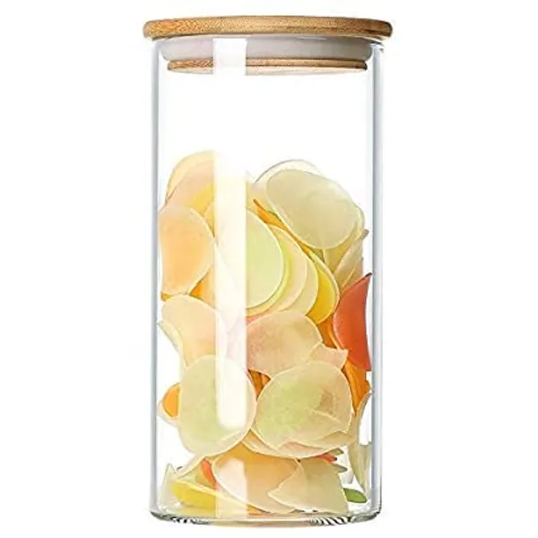 1400ml_Kitchen_Storage_Glass_Jar_Pack_of_6,_Transparent_Container_with_Air_Tight_Bamboo_Wooden_Lid,_BPA_Free,_Multipurpose