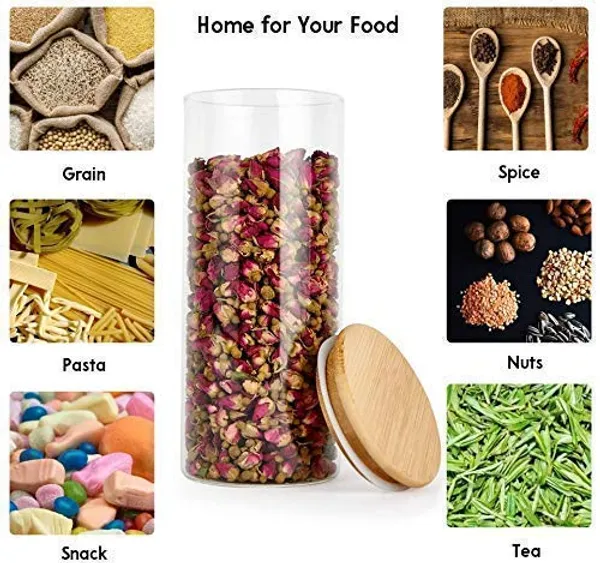 1400ml_Kitchen_Storage_Glass_Jar_Pack_of_6,_Transparent_Container_with_Air_Tight_Bamboo_Wooden_Lid,_BPA_Free,_Multipurpose