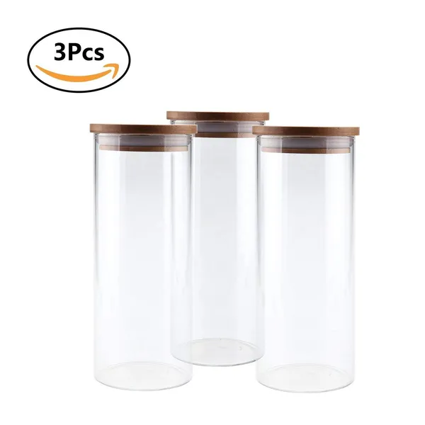 1500ml_Kitchen_Storage_Borosilicate_Glass_Jar_And_Container,_Air_Tight_Bamboo_Wooden_Lid_Container_(Transparent_-_1500ml)_Pack_of_-_(3)