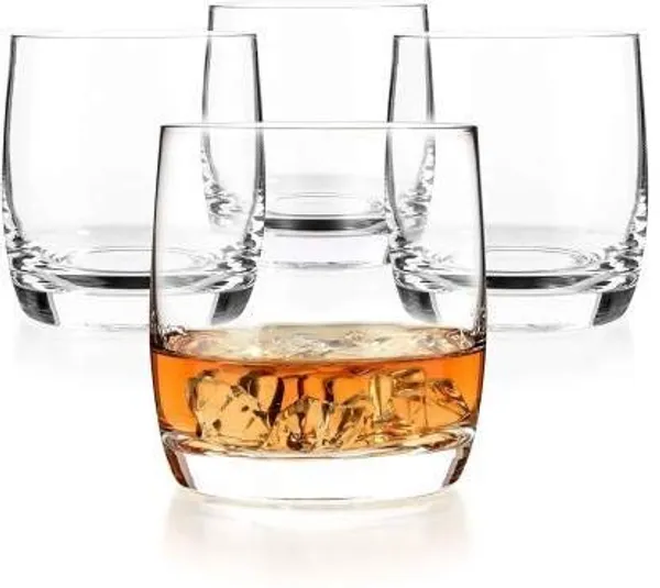 300ml_Modern_Designer_Heavy_Bottom_Clear_Whiskey_Glass_Set_of_6_|_Premium_Tumbler_for_Various_Drinks_Like_Scotch,_Juice,_Water,_Wine,_Bourbon,_etc._(Transparent)