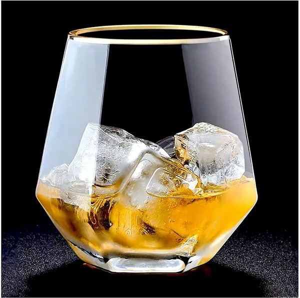 300ml_Premium_Old_Fashioned_Diamond_Crystal_Gold_Banded_Whiskey_Glasses_(Clear_300ml),_Set_of_-_(6)