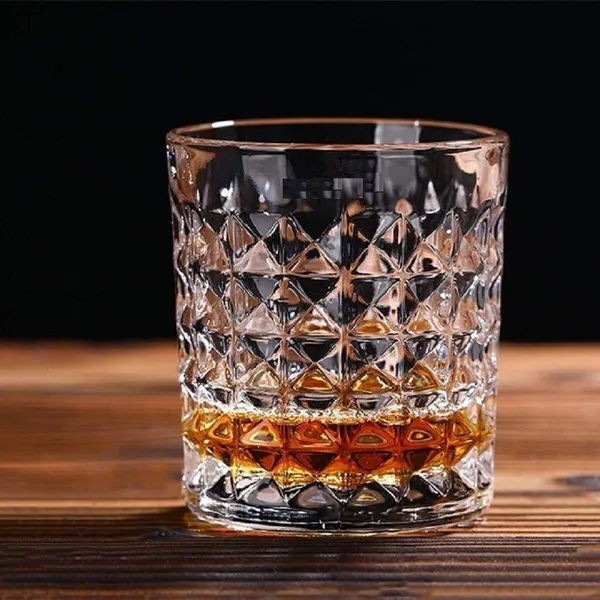 300ml_Customized_Unique_Thick_Bottom_Crystal_Diamond_Design_Whiskey_Glass_(Transparent_300ml)_Set_of_-_(6)