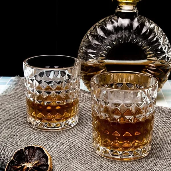 300ml_Customized_Unique_Thick_Bottom_Crystal_Diamond_Design_Whiskey_Glass_(Transparent_300ml)_Set_of_-_(6)