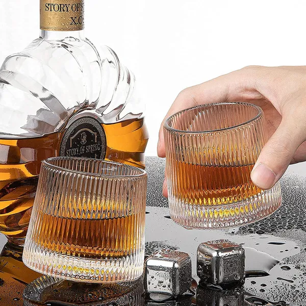 Rotatable_Decompression_Whiskey_Glasses_|_240ML_Old_Fashioned_Whiskey_Glasses_|_Bar_Glasses_Perfect_Idea_for_Scotch_Lovers_|_Glasses_for_Scotch,_Rum_(Transparent_240ml),_Set_of_-_(6)