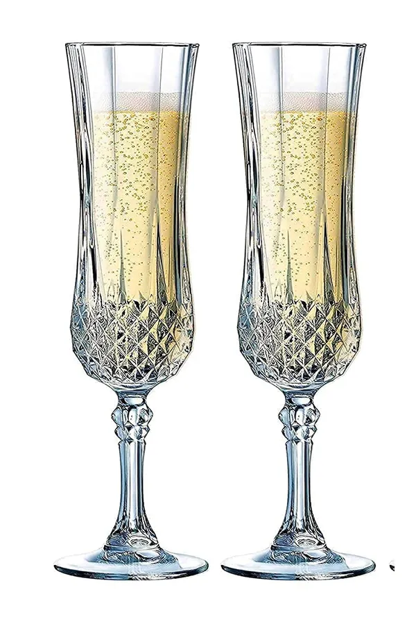 190ml_Premium_and_Stylish_Crystal_Champagne_Glass_|_Vintage_Diamond_Cut_Design_Long_Champagne_Wine_Glass_with_Elegant_Flutes_Stem_(Clear_185ml)_Set_of_-_(6)