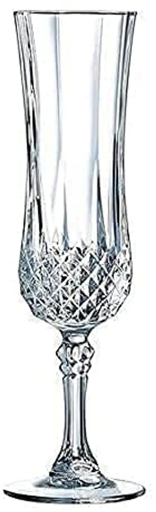 190ml_Premium_and_Stylish_Crystal_Champagne_Glass_|_Vintage_Diamond_Cut_Design_Long_Champagne_Wine_Glass_with_Elegant_Flutes_Stem_(Clear_185ml)_Set_of_-_(6)