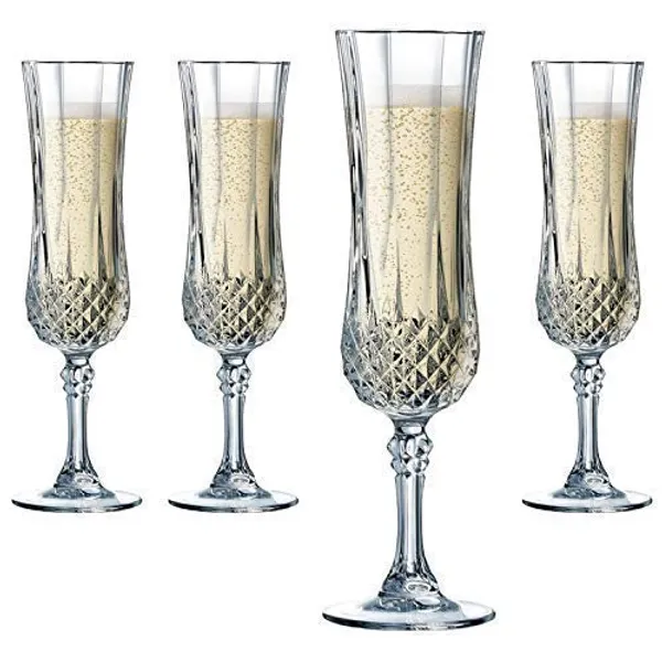 190ml_Premium_and_Stylish_Crystal_Champagne_Glass_|_Vintage_Diamond_Cut_Design_Long_Champagne_Wine_Glass_with_Elegant_Flutes_Stem_(Clear_185ml)_Set_of_-_(6)