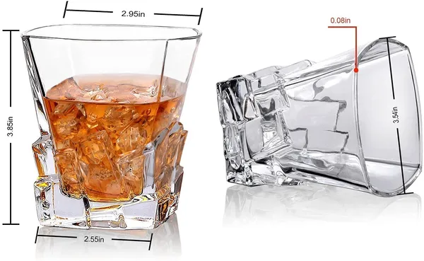 300ml_Old_Fashioned_Tumbler_Set_of_6_|_Whiskey_Glass_with_Thick_Bottom_|_Rocks_Bar_Glass_for_Drinking_Bourbon,_Scotch,_Cocktails._(Stone)