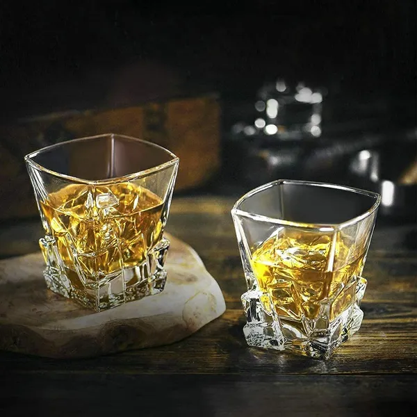 300ml_Old_Fashioned_Tumbler_Set_of_6_|_Whiskey_Glass_with_Thick_Bottom_|_Rocks_Bar_Glass_for_Drinking_Bourbon,_Scotch,_Cocktails._(Time-Stone)