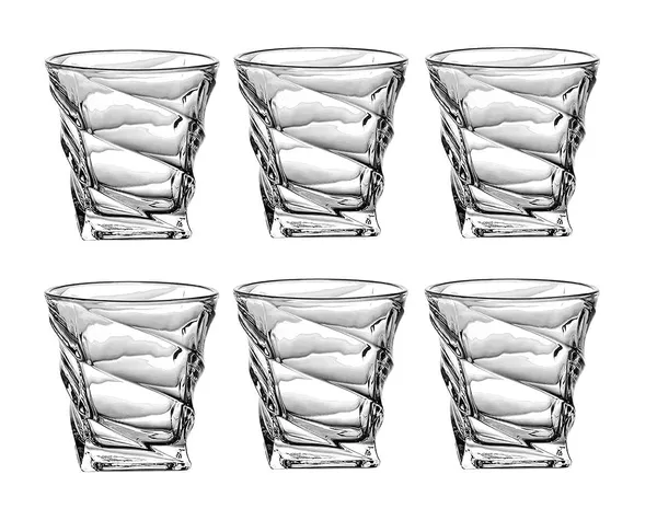 300ml_Old_Fashioned_Tumbler_Set_of_6_|_Whiskey_Glass_with_Thick_Bottom_|_Rocks_Bar_Glass_for_Drinking_Bourbon,_Scotch,_Cocktails._(Square-Twisted)