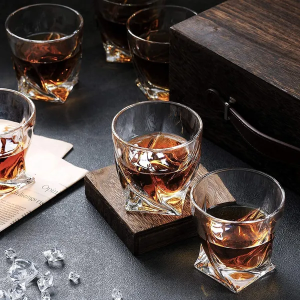 300ml_Old_Fashioned_Tumbler_Set_of_6_|_Whiskey_Glass_with_Thick_Bottom_|_Rocks_Bar_Glass_for_Drinking_Bourbon,_Scotch,_Cocktails._(Time-Stone)