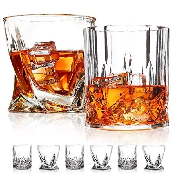 Old_Fashioned_Whiskey_Glasses_|_6_Pack_-_10_OZ_Scotch_Glasses_|_Tumblers_for_Drinking_Bourbon/Scotch_Glasses/Bar_Whiskey_Glasses_|_Two_Styles_(Premium_300ml)
