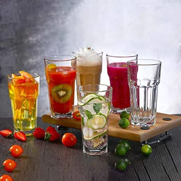 Premium_Juice/Water_Glass_Set_of_6_|_380ml_Classic_Highball_Tumbler_|_Glasses_for_Drinking_Juice,_Milkshake,_Beer,_Cocktail,_Coke,_Lassi,_Soda_(A-Juice,_6)