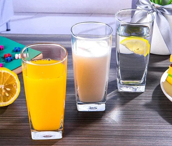 Premium_Juice/Water_Glass_Set_of_6_|_300ml_Classic_Highball_Tumbler_|_Glasses_for_Drinking_Juice,_Milkshake,_Beer,_Cocktail,_Coke,_Lassi,_Soda_(Square,_6)