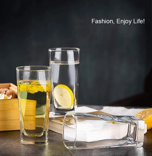 Premium_Juice/Water_Glass_Set_of_6_|_300ml_Classic_Highball_Tumbler_|_Glasses_for_Drinking_Juice,_Milkshake,_Beer,_Cocktail,_Coke,_Lassi,_Soda_(Square,_6)