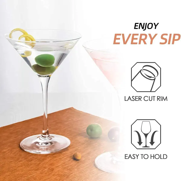 Premium_Crystal_Martini_Glasses_Set_of_8_|_4.8_Ounce_(140ml)_|_V-Shape_Straight-stemmed_Italian_Clear_Elegant_Cocktail_Glasses_for_Bar,_Martini,_Pisco_Sour,_Juice,_Cosmopolitan,_Gimlet