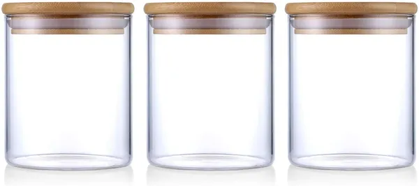 Large_Glass_Food_Storage_Container_Set_of_4_|_700ml_with_Airtight_Bamboo_Lid_|_Glass_Canister_Set_for_Spaghetti_Pasta,_Powder,_Tea,_Coffee,_Weed