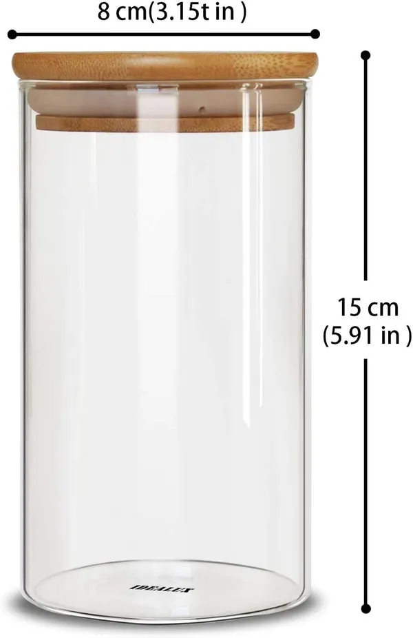 Large_Glass_Food_Storage_Container_Set_of_5_|_1100ml_with_Airtight_Bamboo_Lid_|_Glass_Canister_Set_for_Spaghetti_Pasta,_Powder,_Tea,_Coffee,_Weed